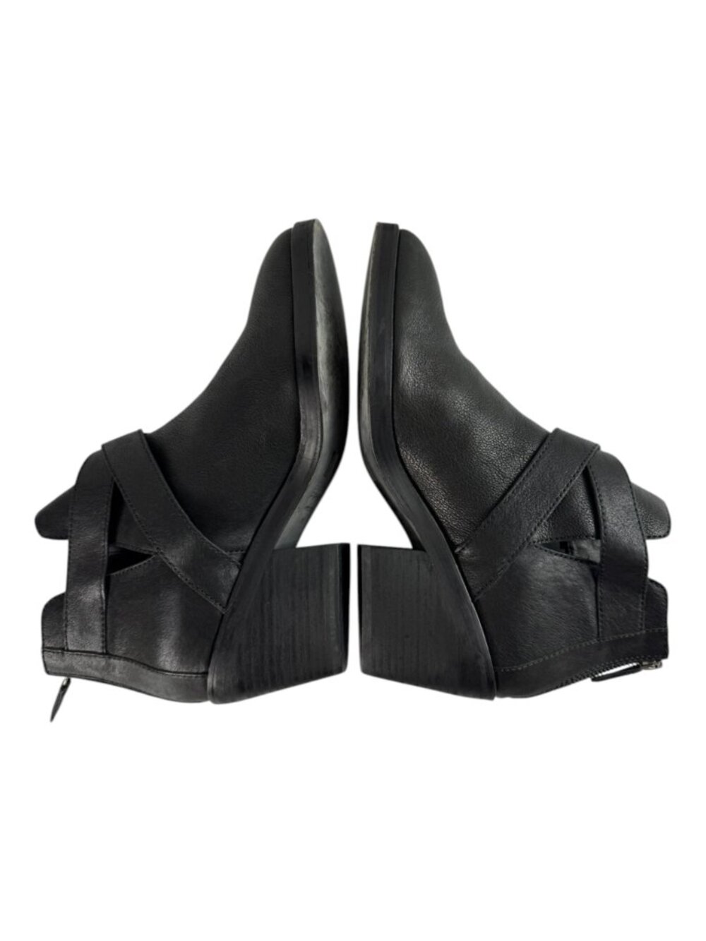 Women's Designer Eileen Fisher Ankle Boots – All Leather, Block Heel, Size 10 - Picture 7 of 10